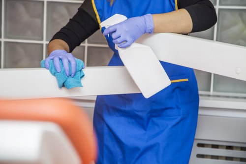 Waste handling and compliance elements in a carpet cleaning service